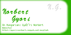 norbert gyori business card